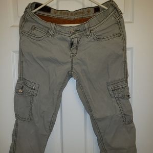 Rock Revival Army green capris size 28